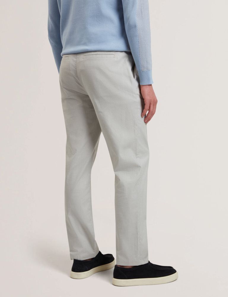 Ted Baker Jackus - Regular Fit Cotton Blend Chino Trousers Hose Herren Grau | 241983-OTW