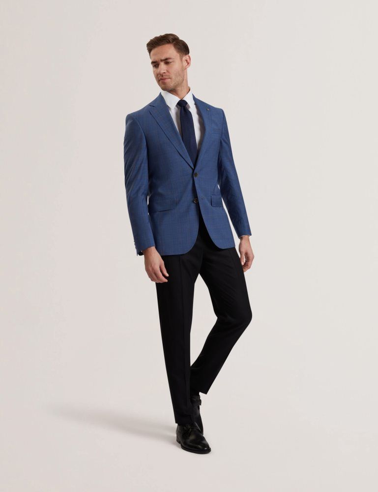 Ted Baker Jay - Textured Woven Wool Suit Jacket Anzüge Herren Navy | 453897-QZC
