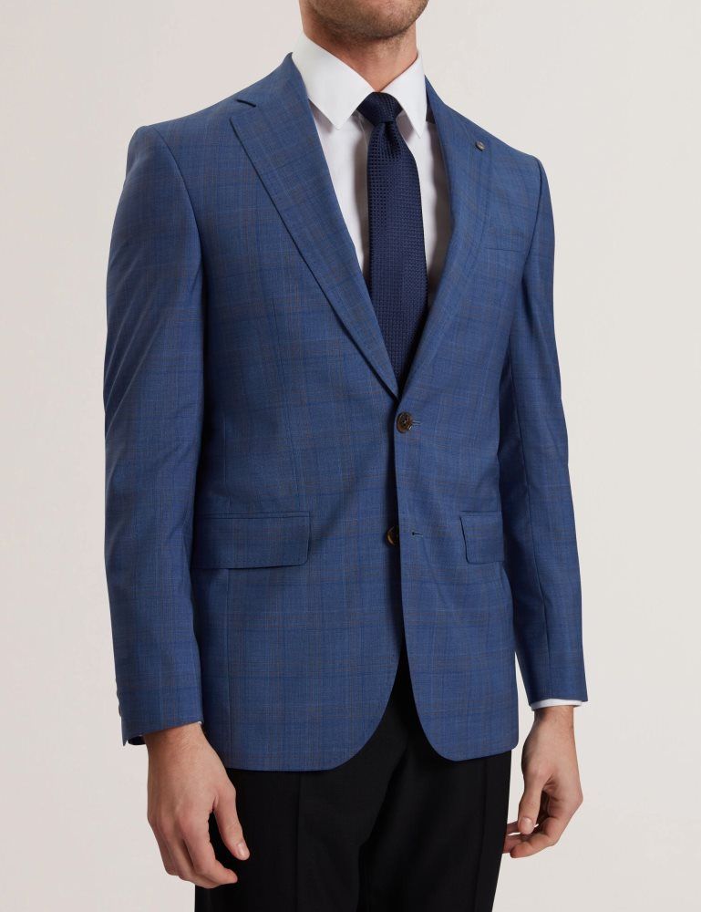 Ted Baker Jay - Textured Woven Wool Suit Jacket Anzüge Herren Navy | 453897-QZC