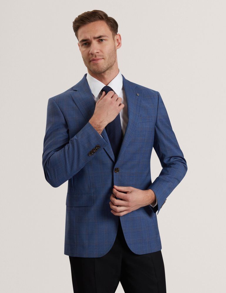 Ted Baker Jay - Textured Woven Wool Suit Jacket Anzüge Herren Navy | 453897-QZC