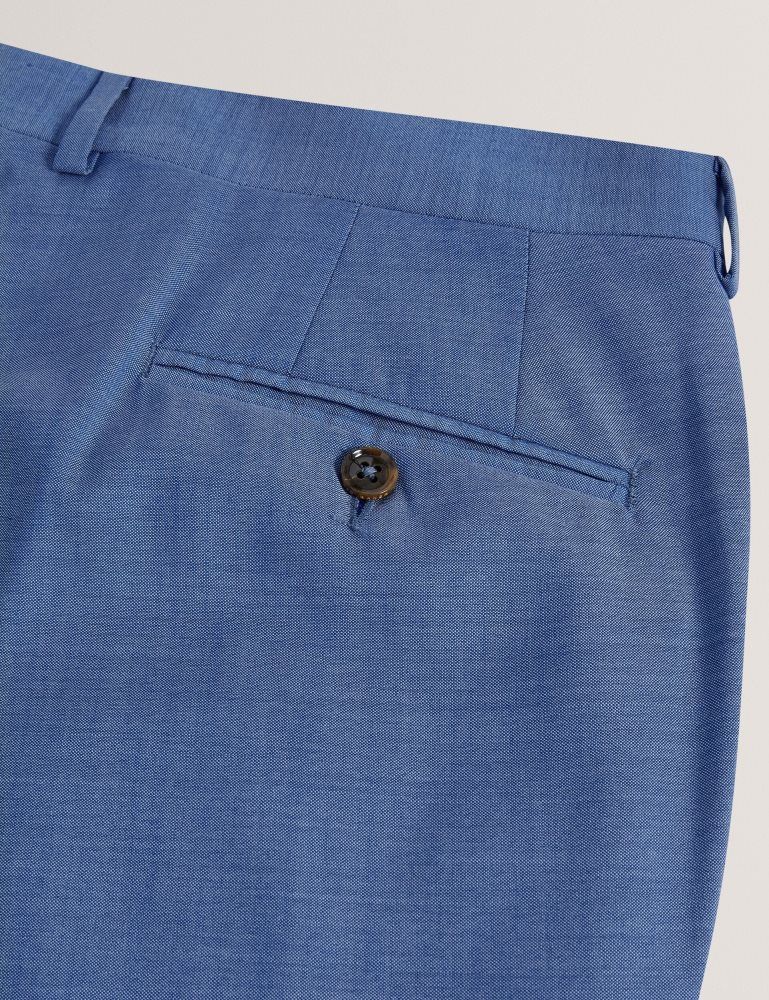 Ted Baker Jayings - Slim Fit Blue Textured Wool Suit Pants Anzüge Herren Blau | 527308-LDM