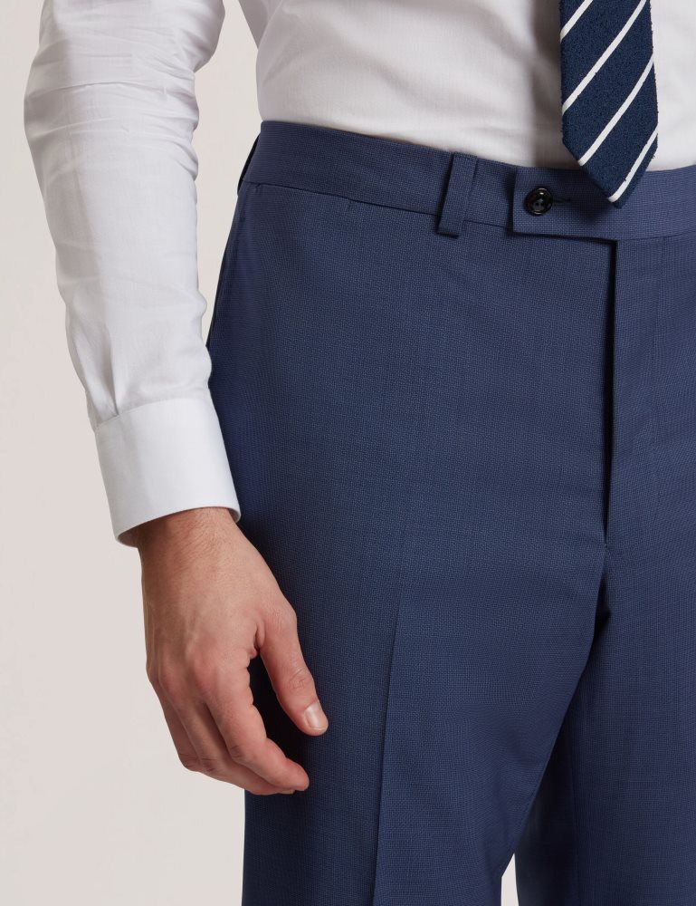 Ted Baker Jays - Textured Woven Wool Suit Pants Anzüge Herren Navy | 702465-TSG