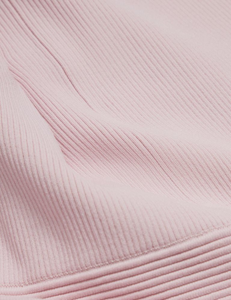 Ted Baker Jescka - Structured Puff Sleeve Knitted Skater Dress Kleid Damen Rosa | 174963-QOK