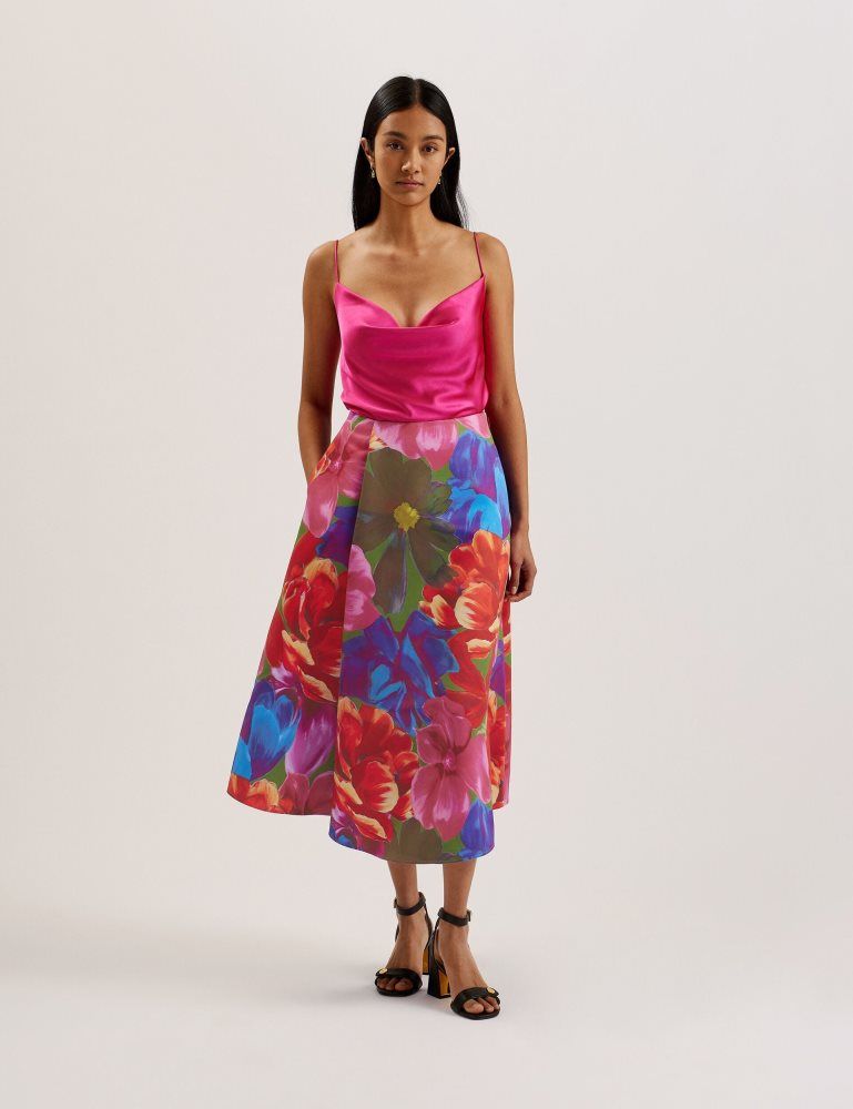 Ted Baker Joralee - Printed Wrap Midi Skirt Röcke Damen Mehrfarbig | 910624-KOE