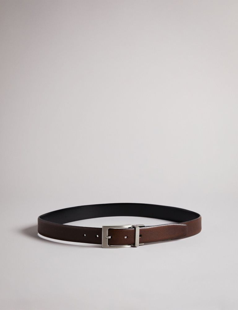 Ted Baker Karmer - Reversible Smooth Leather Belt Gürtel Herren Braun | 670483-CAZ