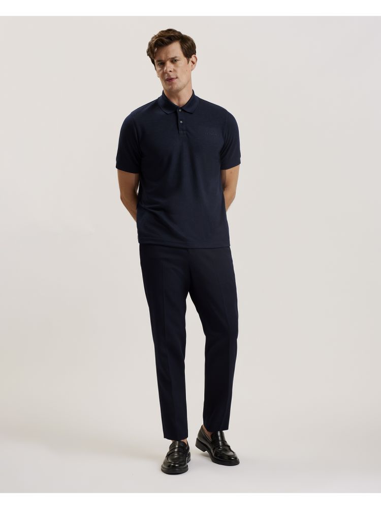Ted Baker Karty - Short Sleeve Regular Branded Polo Oberteile Herren Navy | 975436-BPO