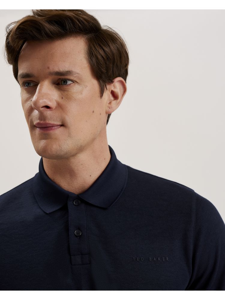 Ted Baker Karty - Short Sleeve Regular Branded Polo Oberteile Herren Navy | 975436-BPO