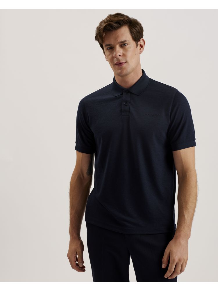 Ted Baker Karty - Short Sleeve Regular Branded Polo Oberteile Herren Navy | 975436-BPO