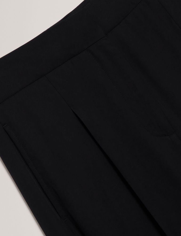 Ted Baker Kiolli - Wool Blend Barrel Leg Tailored Trousers Anzüge Damen Schwarz | 759621-JET