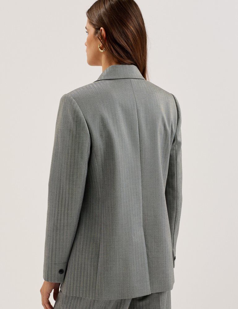 Ted Baker Koa - Oversized Herringbone Single Breasted Blazer Anzüge Damen Grau | 015634-CBZ