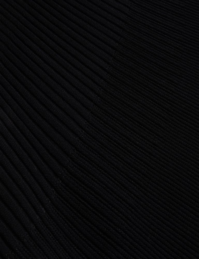 Ted Baker Layynii - Sheer Detail Engineered Knit Top T-shirts Damen Schwarz | 394261-SVW