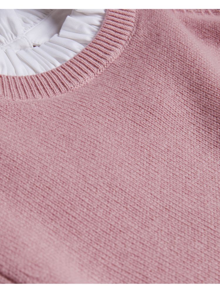 Ted Baker Lissiah - Bobble Detail Shirt Hem Knitted Jumper Pullover Damen Rosa | 519302-BEK