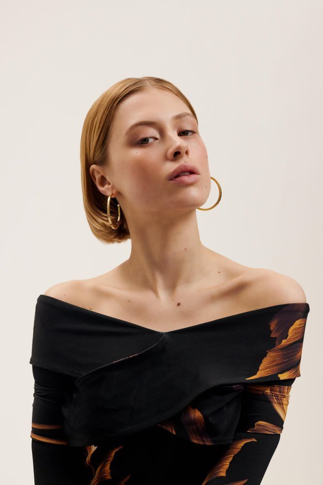 Ted Baker Loa - Logo Hoop Earrings Schmuck Damen Gold | 387064-BVF