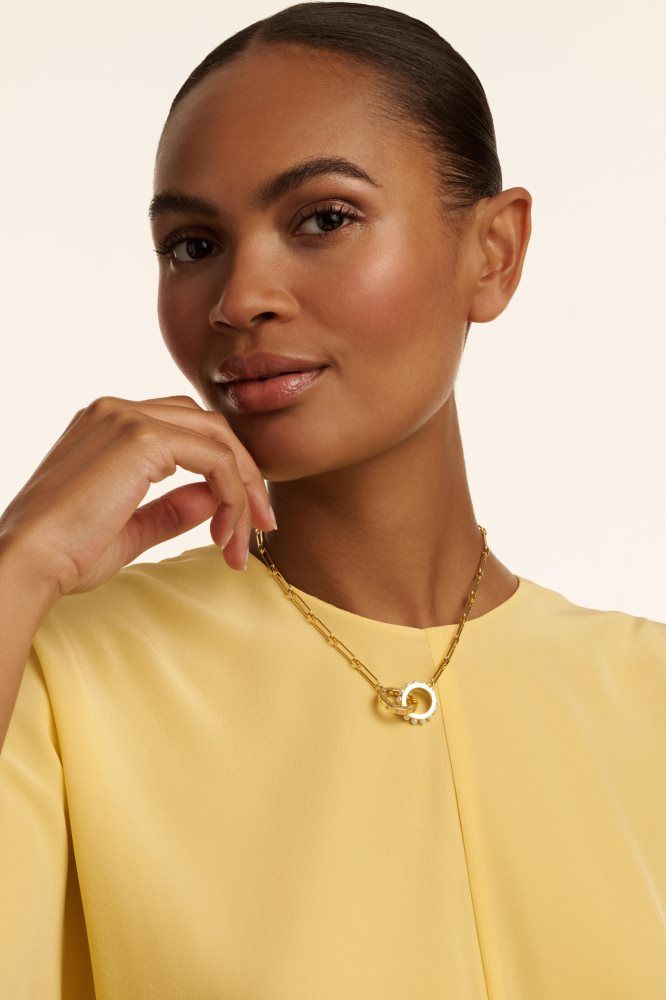 Ted Baker Lola - Double Logo Link Necklace Schmuck Damen Gold | 802163-WMP