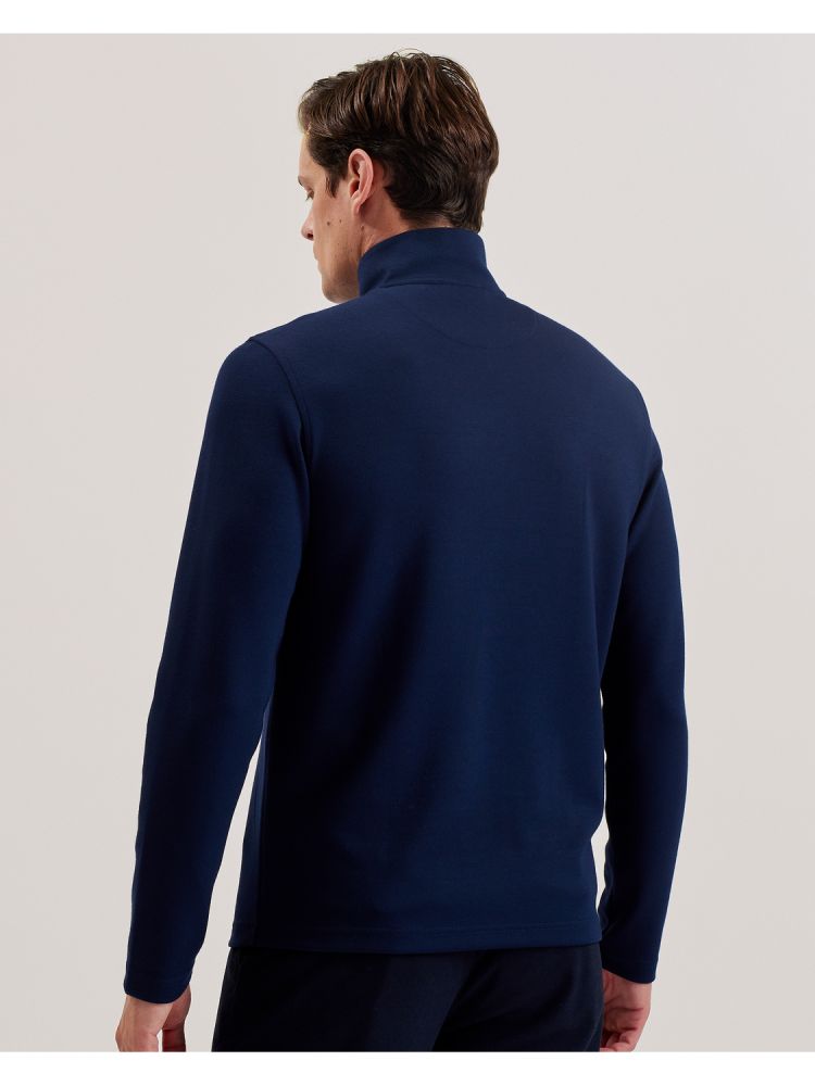 Ted Baker Longman - Ombre Stripe Half-zip Sweatshirt Hoodie Herren Navy | 082617-CAS