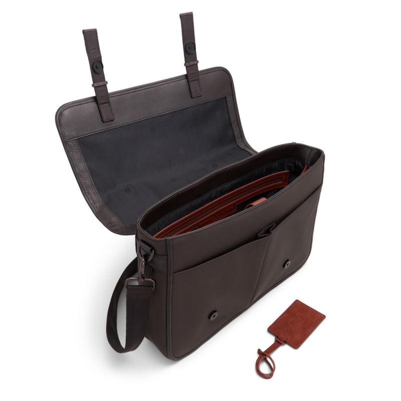 Ted Baker Malcolm - Nylon Leather Trim Messenger Bag Dokumententaschen Herren Braun | 756941-BFS