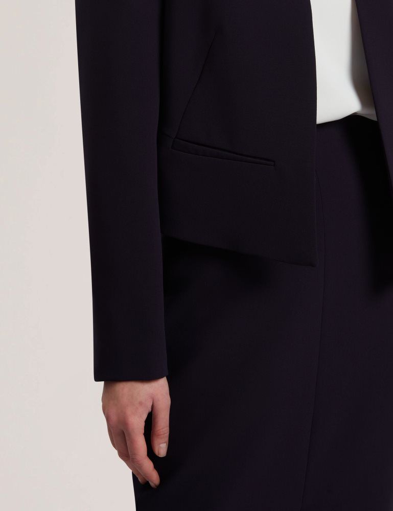Ted Baker Manabjl - Tailored Round Neck Cropped Open Jacket Anzüge Damen Navy | 940132-AHB