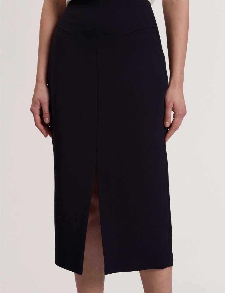 Ted Baker Manabsl - Tailored Midi Pencil Skirt With Front Split Röcke Damen Navy | 016985-CPO