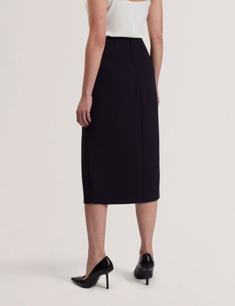 Ted Baker Manabsl - Tailored Midi Pencil Skirt With Front Split Röcke Damen Navy | 016985-CPO