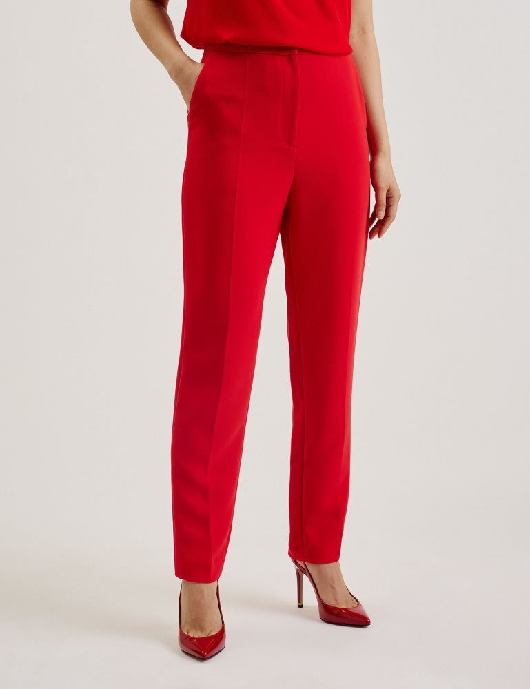 Ted Baker Manattl - Tapered High Waisted Tailored Trousers Kurze Hose Damen Rot | 309546-GKH
