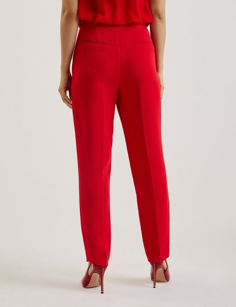 Ted Baker Manattl - Tapered High Waisted Tailored Trousers Kurze Hose Damen Rot | 309546-GKH