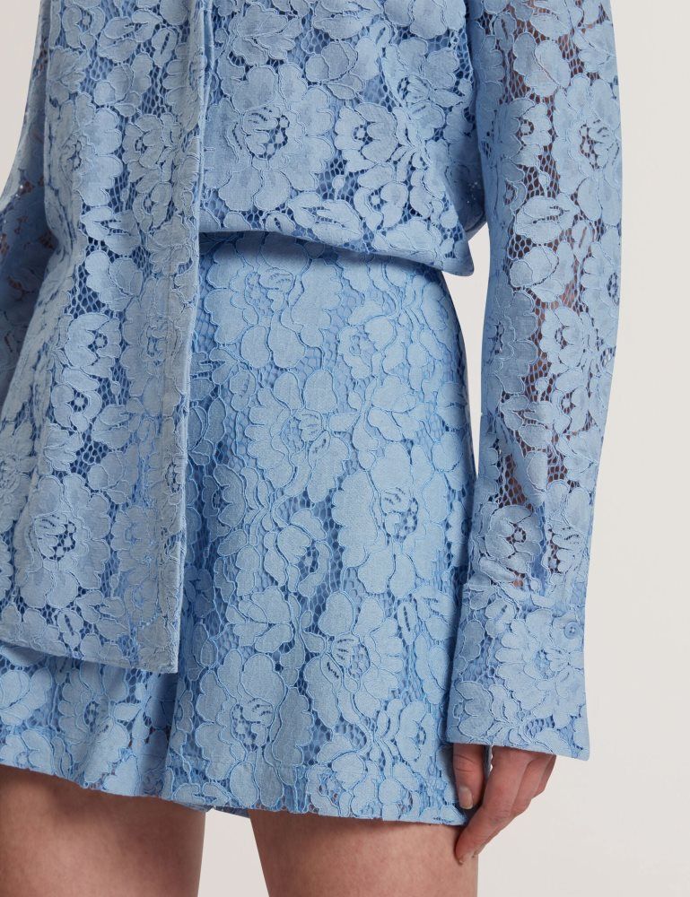 Ted Baker Meriosh - Lace High Waisted Tailored Shorts Anzüge Damen Blau | 479512-XAW
