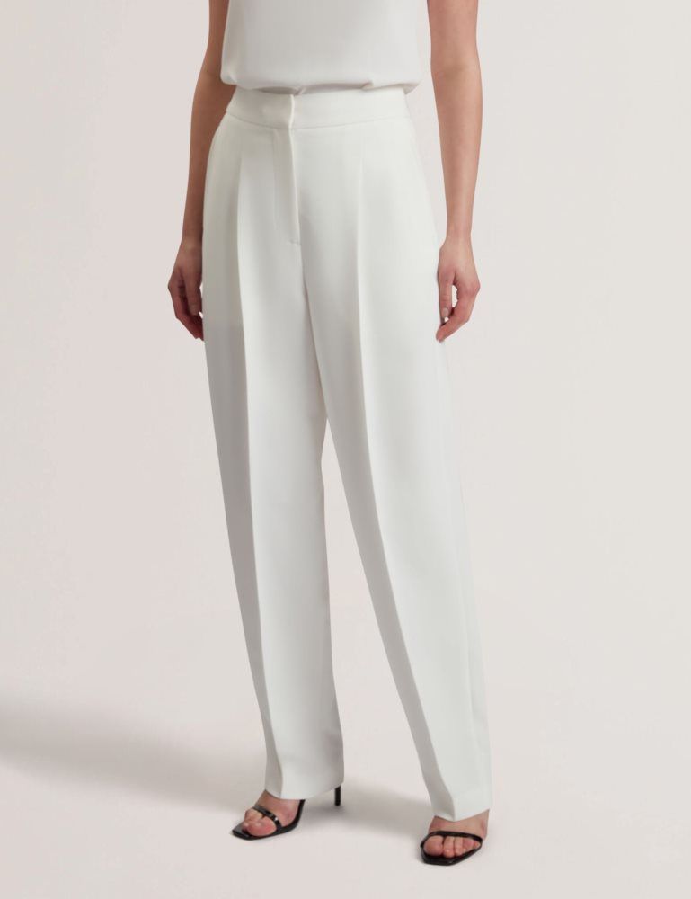 Ted Baker Morriat - Barrel Leg Woven Tailored Trousers Anzüge Damen Weiß | 190572-NBY