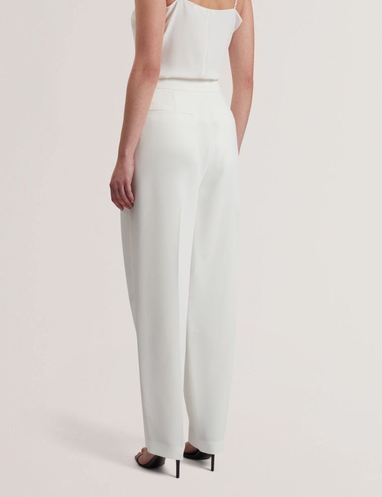 Ted Baker Morriat - Barrel Leg Woven Tailored Trousers Anzüge Damen Weiß | 190572-NBY
