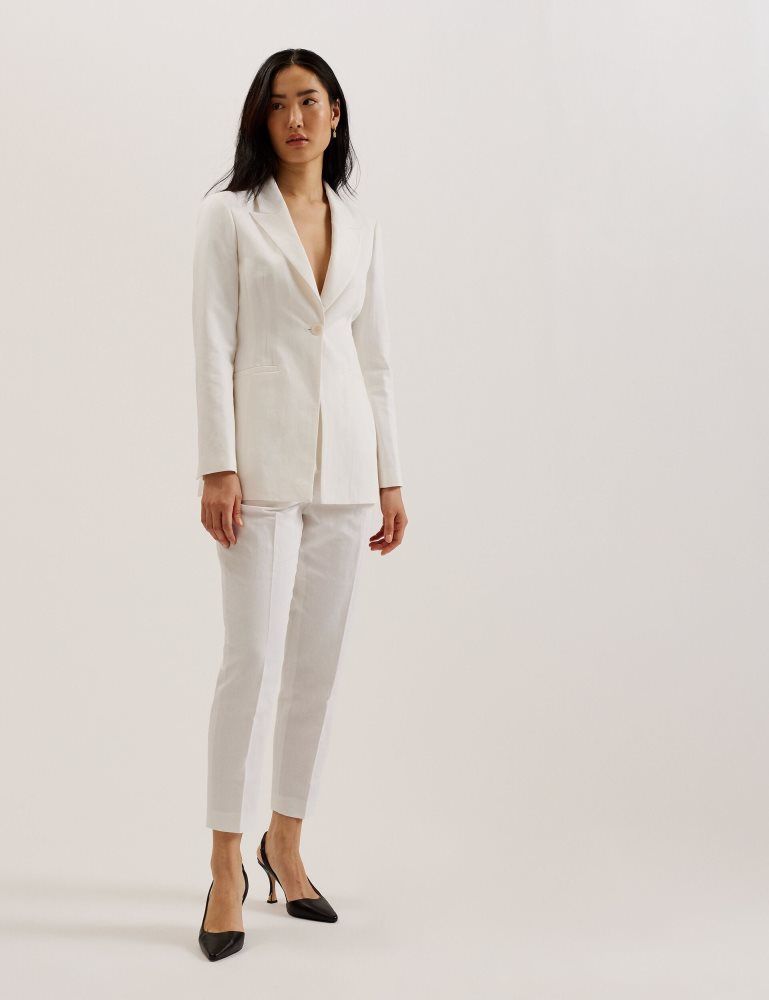 Ted Baker Musub - Tailored Jacket With Faux Pockets Jacken Damen Weiß | 621753-LPU