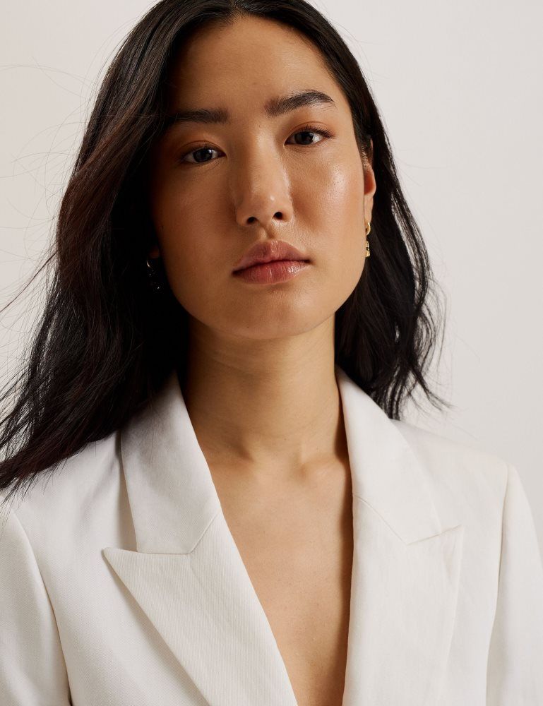 Ted Baker Musub - Tailored Jacket With Faux Pockets Anzüge Damen Weiß | 918647-VOX