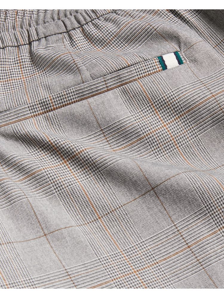 Ted Baker Nicolo - Checked Elastic Waist Tailored Trousers Hose Herren Grau | 510736-OQA