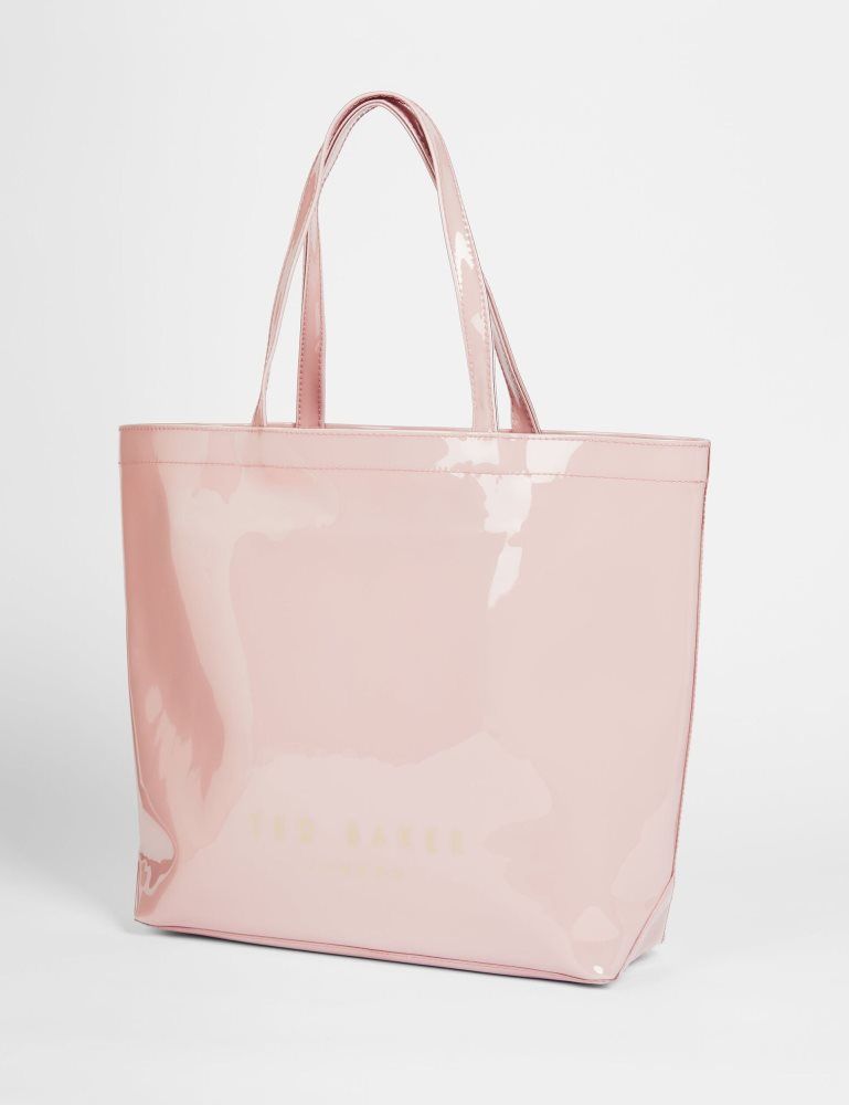 Ted Baker Nicon - Knot Bow Vinyl Icon Tote Bag Tragetaschen Damen Rosa | 152348-HQW