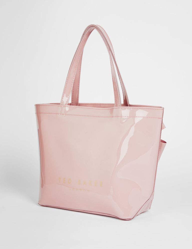 Ted Baker Nikicon - Small Knot Bow Vinyl Icon Bag Tragetaschen Damen Rosa | 092631-IVD