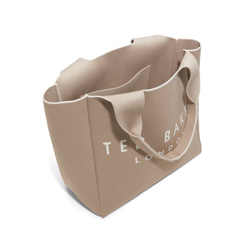 Ted Baker Nora - Large Knit Tote Tragetaschen Damen Grau Braun | 724096-YVA