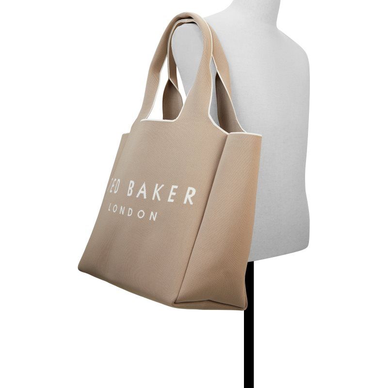 Ted Baker Nora - Large Knit Tote Tragetaschen Damen Grau Braun | 724096-YVA