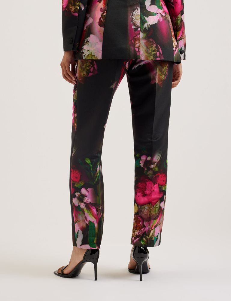 Ted Baker Okunit - Tapered Leg Floral Print Tailored Trousers Kurze Hose Damen Schwarz | 564238-VDG