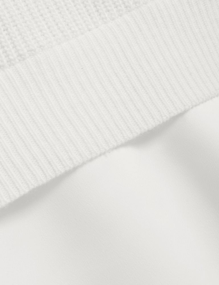 Ted Baker Onzaa - Raglan Short Sleeve Knitted Top With Shirt Hem T-shirts Damen Weiß | 631972-PHD