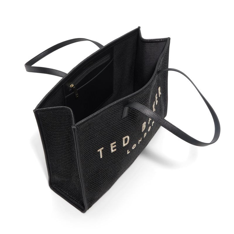 Ted Baker Palmer - Large Icon Tote Icon-Taschen Damen Schwarz | 310726-YOF