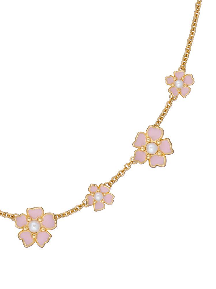 Ted Baker Petia - Painted Flower Necklace Schmuck Damen Gold | 703568-SCP