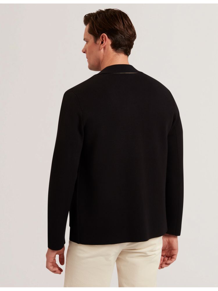 Ted Baker Petres - Knitted Button Up Cardigan Jacket Jacken Herren Schwarz | 895761-OLC