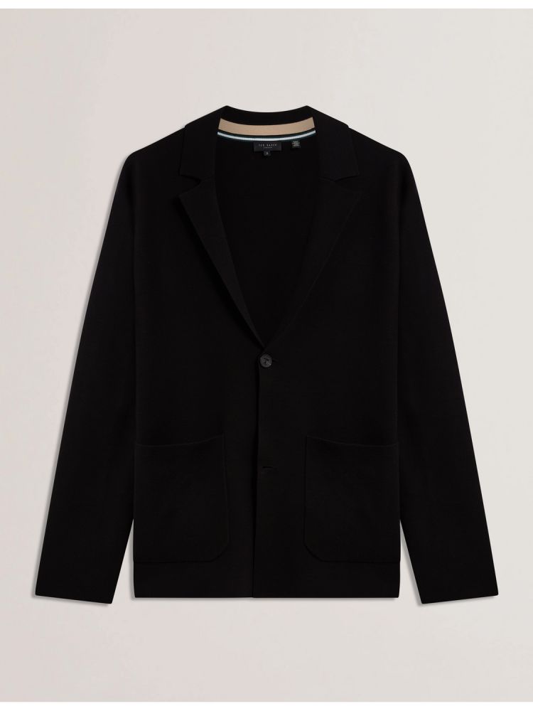 Ted Baker Petres - Knitted Button Up Cardigan Jacket Jacken Herren Schwarz | 895761-OLC