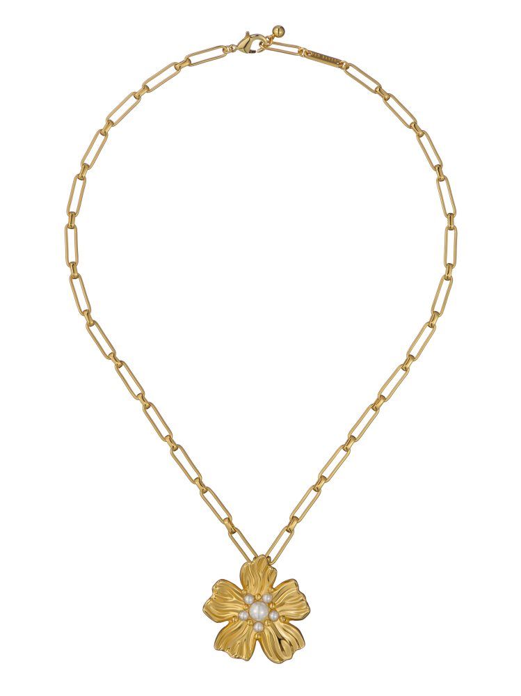 Ted Baker Pettaa - Flower Statement Necklace Schmuck Damen Gold | 891640-HCJ