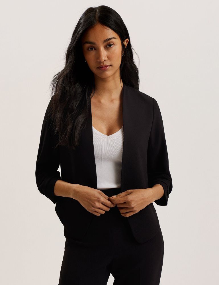 Ted Baker Popsy - 3/4 Sleeve Crop Jacket Anzüge Damen Schwarz | 461205-KCL