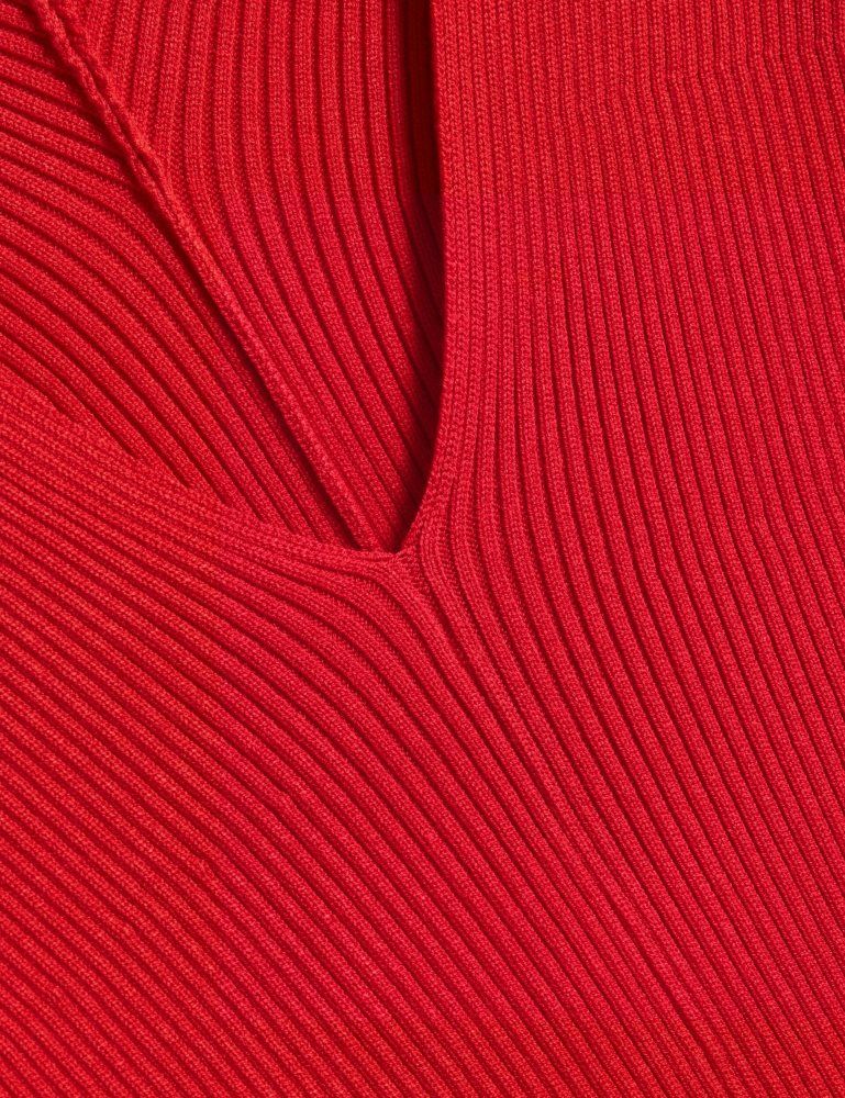 Ted Baker Pricila - Shaped Sleeve Knitted Bodycon Midi Dress Kleid Damen Rot | 134867-QVC