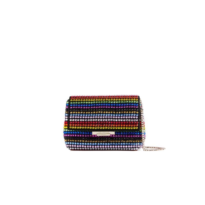 Ted Baker Pridela - Striped Crystal Mini Cross Body Bag Umhängetasche Damen Mehrfarbig | 015247-BKD
