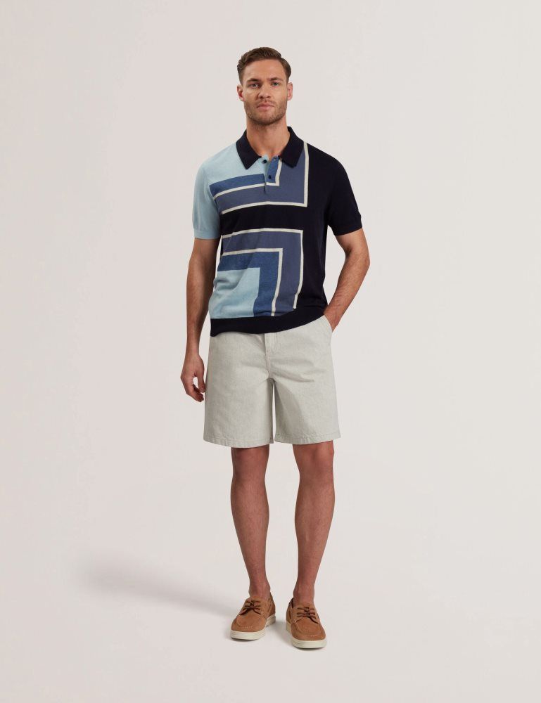 Ted Baker Ralfe - Short Sleeve Colour Blocked Polo Oberteile Herren Navy | 304792-ZPQ