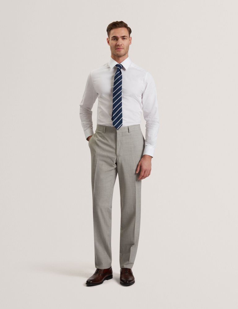 Ted Baker Ralphs - Tailored Fit Sharkskin Wool Suit Pants Anzüge Herren Grau | 274096-OFN