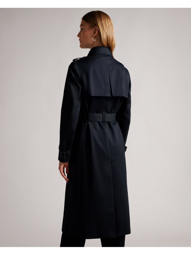 Ted Baker Robbii - Lightweight Showerproof Belted Trench Coat Jacken Damen Navy | 283516-FHG