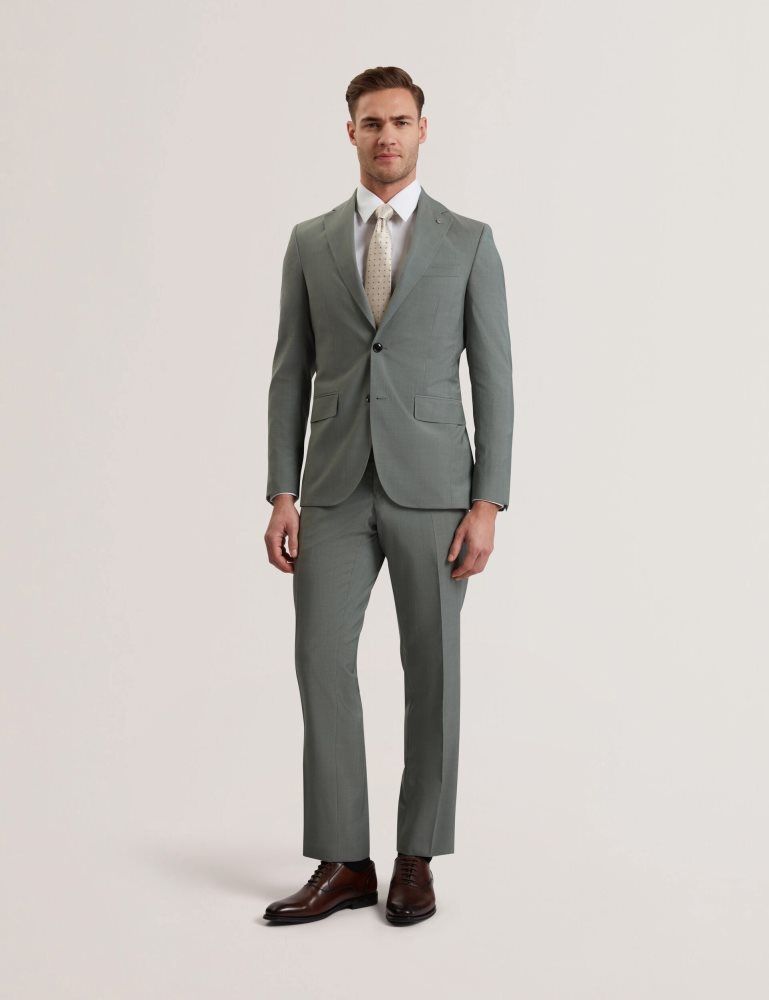 Ted Baker Rogerly - Slim Fit Sage Green Wool Suit Jacket Anzüge Herren Grün | 845930-QBW