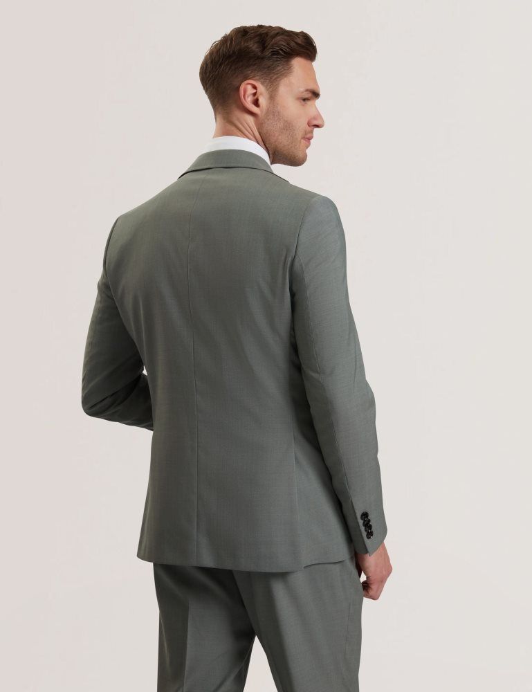 Ted Baker Rogerly - Slim Fit Sage Green Wool Suit Jacket Anzüge Herren Grün | 845930-QBW